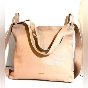 L credi pink Leather backpack/ shoulder Bag